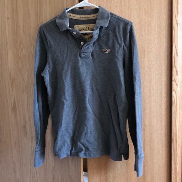 hollister long sleeve polo